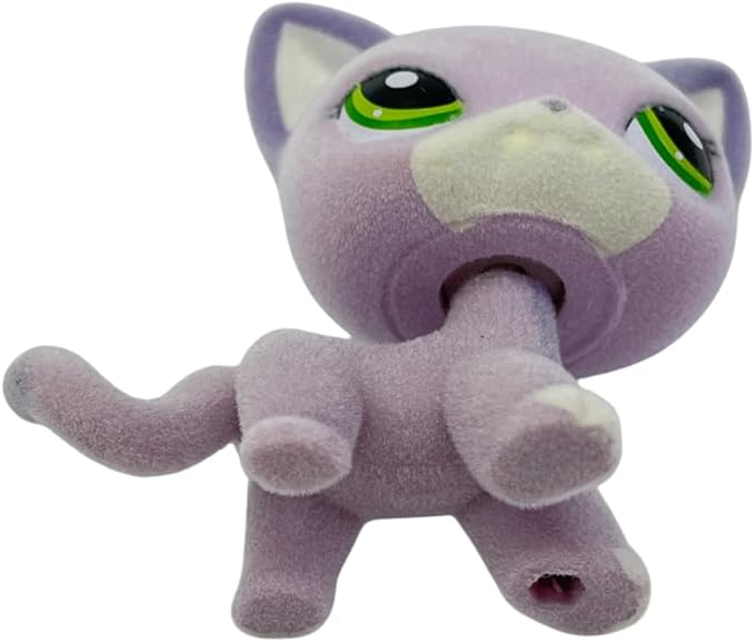 Custom Flocked Pet Shop Toy Fuzzy Animal Figure Short Hair Cat Kitty Kitten Deer OOAK (#2094)