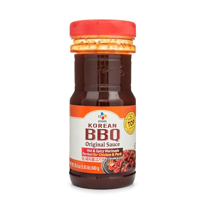 (Hot&Spicy) CJ Korean BBQ Original Sauce Chicken & Pork Marinade 29.6 Ounce (1)