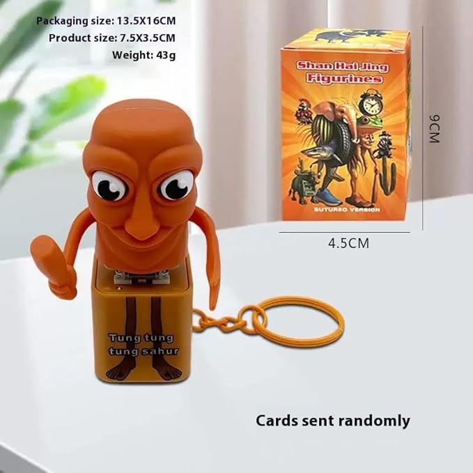ActiveAura Italian Brainrot Toys: Tung Tung Tung Sahur 6 Pcs Set with Glow & Voice Feature, Tralalero Tralala Figurine 2.5in, Funny Animals, Perfect Decor Gifts for Fans in Office or Room(6pcs)