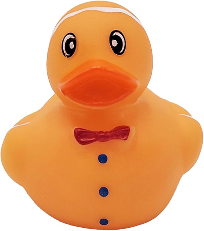 12-Pack Christmas Holiday Rubber Duck Toy Duckies for Kids, Bath Birthday Gifts Baby Showers Summer Beach and Pool Activity, 2" (12-Pack)