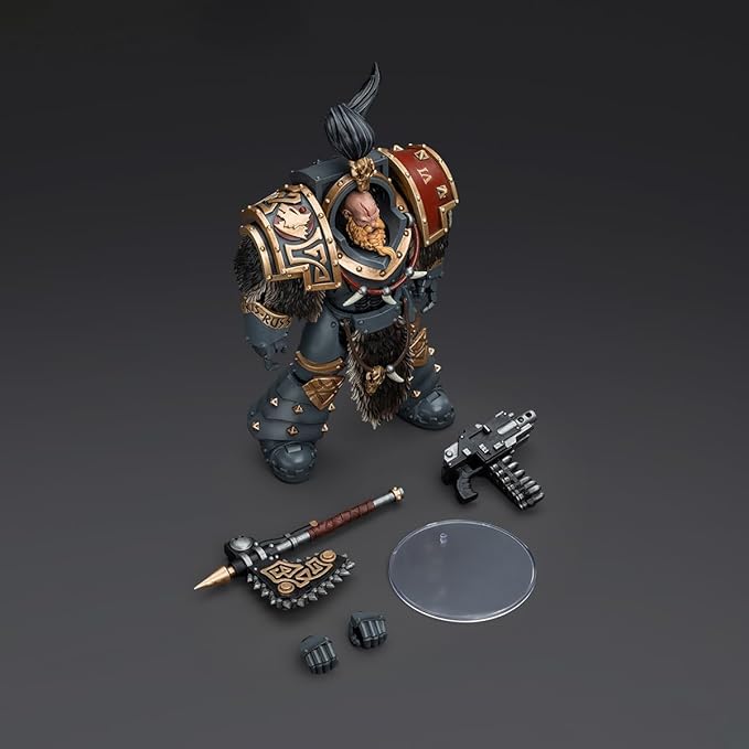 JOYTOY Warhammer 40K 1/18 Action Figure Space Wolves Varagyr Wolf Guard Squad Varagyr Terminator 3 The Horus Heresy 5.59 inch Collection Model