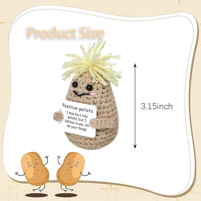 Positive Potato Crochet Mini Knitted Toy Home Decorations Encouragement Gifts (Mr. Potato)