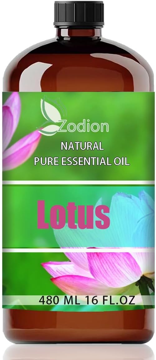 Lotus Essential Oil - Lotus Oil for Diffuser, 16 Fl Oz(480ml) | Candle Making, Soap Making, aroma, Strong Scent, Pure, Natural, Home Fragrance, Massage