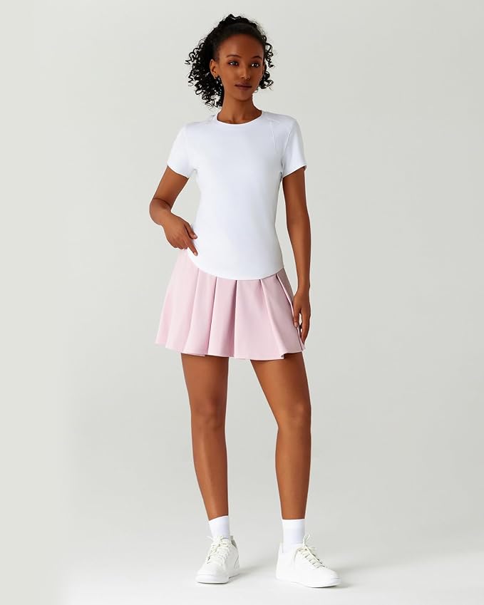 Pleated Tennis Skirt for Women with Pockets Shorts High Waisted Athletic Golf Skort for Workout Pickleball