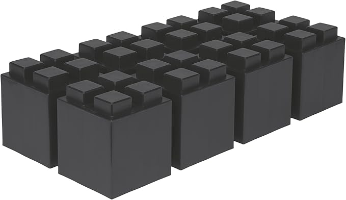EverBlock 6" x 6" Half Size Plastic Modular Block Bulk Pack | Giant Building Blocks | Easy to Connect & Reuse | Indoor & Outdoor Use | Build Displays & Structures | Dark Gray