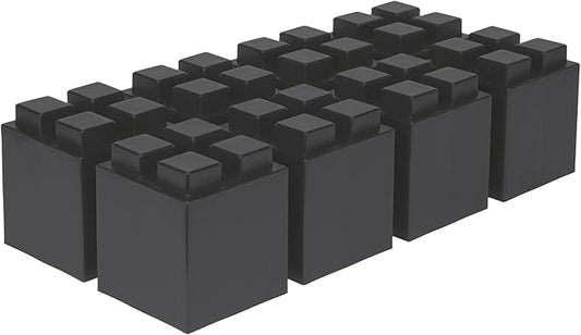 EverBlock 6" x 6" Half Size Plastic Modular Block Bulk Pack | Giant Building Blocks | Easy to Connect & Reuse | Indoor & Outdoor Use | Build Displays & Structures | Dark Gray