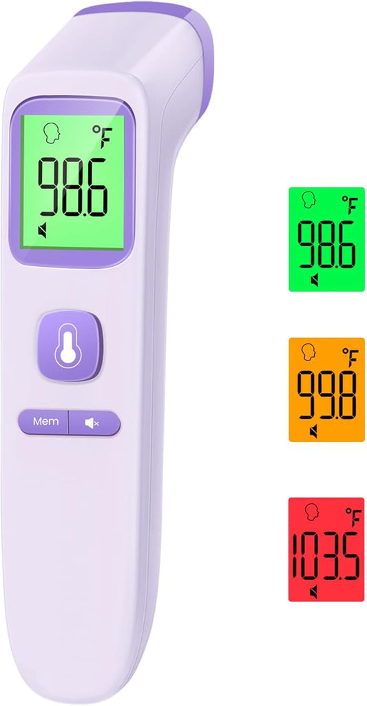 GoodBaby No-Touch Thermometer for Adults and Kids, Digital Health Thermometer with Fever Alarm, 1 Second Result, Accurate & Easy to use, Purple