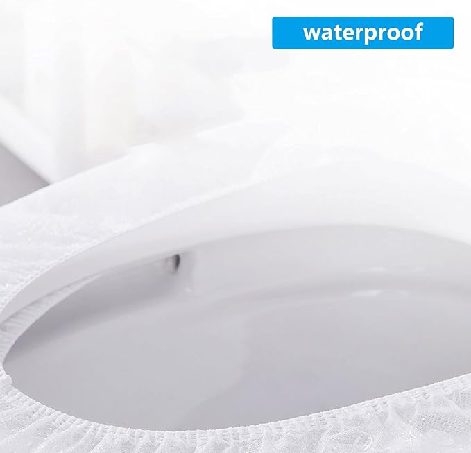 30 Packs Individually Wrapped Disposable Toilet Seat Covers Pad Portable Waterproof Potty Seat Covers for Travel and Public Restrooms