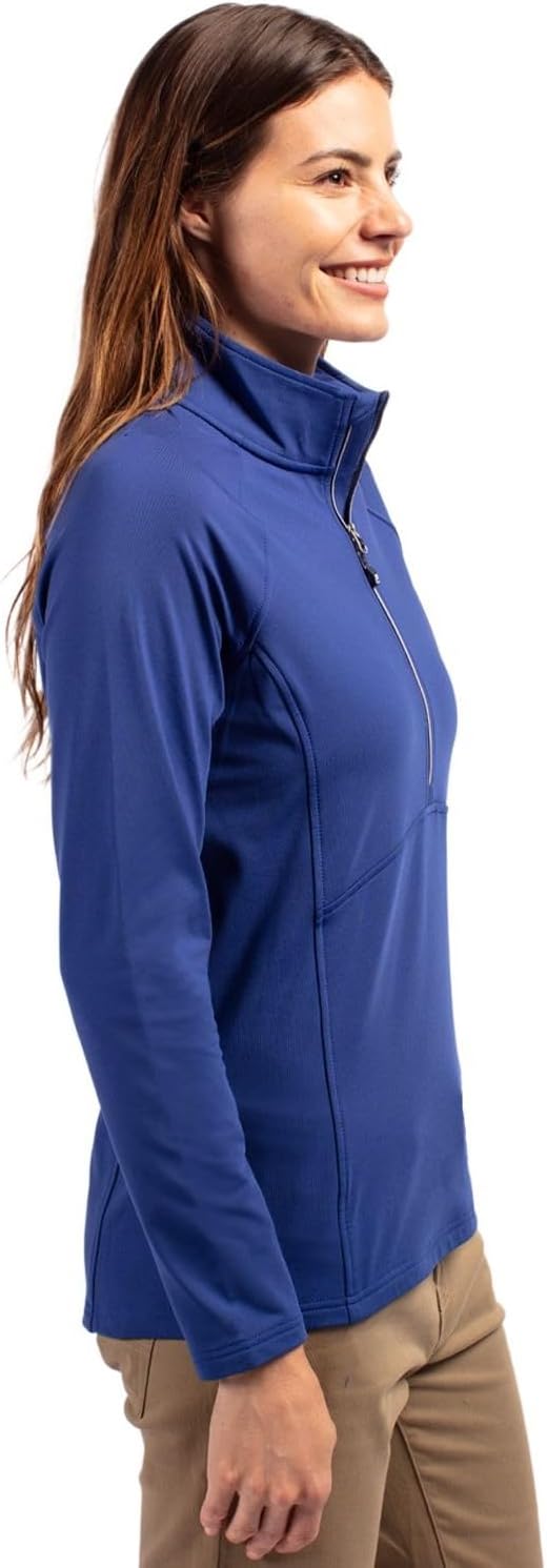 Cutter & Buck Womens Long Sleeve Adapt Eco Knit Half Zip Pullover