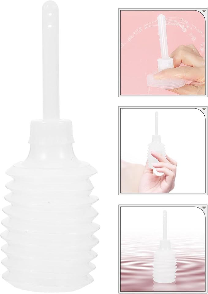 Artibetter 10pcs Disposable Enema Douche Applicator Bottle Vaginal Douche Anal Applicator for Women Men 200ml (Transparent)