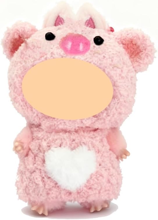 Asix Toy Knitted Clothes Set for 10cm Blind Box Figures,Crochet Outfit Clothes Compatible with Pin for Love Mini Doll,Blind Box Figures Outfits Accessories,Doll Clothes Accessories Only (Pig)