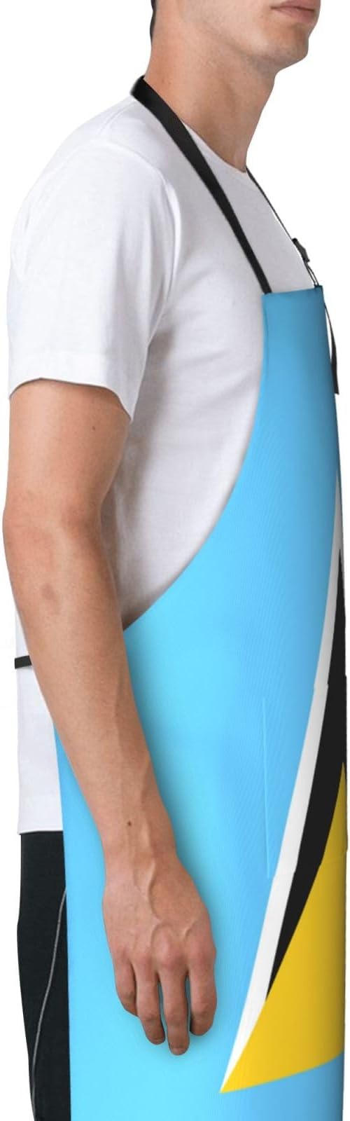 Cute Flag Kitchen Cooking Aprons for Women Men Adjustable Patriotic Flag Apron with 2 Pockets for Home Kitchen Garden