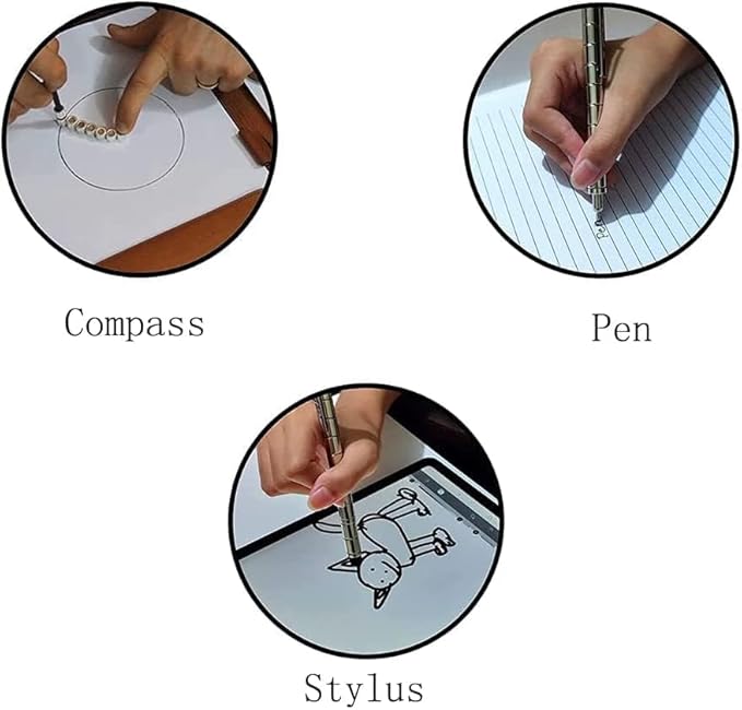 Fidget Pen, Cool Decompression Magnetic Metal Desk Toys, Multifunctional Deformable Writing Pen, Basket Stuffers Gadgets Gift for Kids Adults (Big-Color)