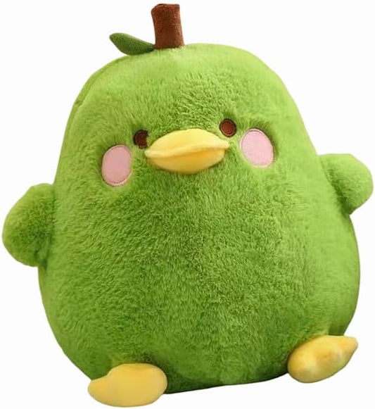 Cute Fruit Pear Duck Stuffed Animal Plush Toy Pillow - Girls and Boys Birthday Gift - 11.8" (Green 11.8)