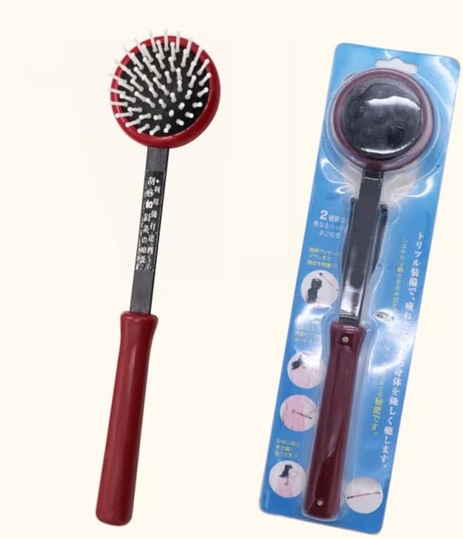 FRCOLOR 2 Pcs Manual Massage Hammer with Long Handle Lightweight Meridian Pat Stick for Back, Neck & Shoulder Pain Relief Handheld Acupoint Knock Tool for Elderly & Muscle Recovery