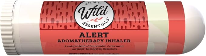 Wild Essentials Concentration 6 Aromatherapy Nasal Inhaler Multi Pack Made with 100% Natural, Therapeutic Grade Essential Oils to Help You Keep Alert, Focused and Determined