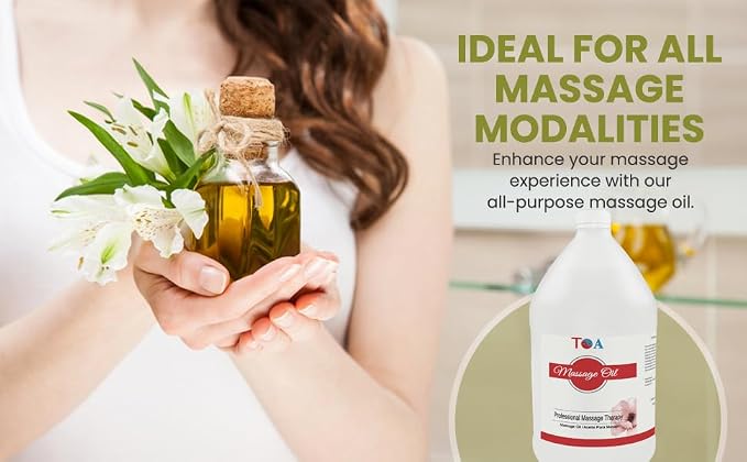 ‌TOA Hydrating Massage Oil - Natural Mineral Massage for Massage Therapy - Body Massage Oil Spa Massaging Oil for Professional Massage Therapists (2)