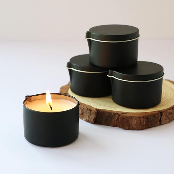 Organic Massage Candle for Couples, Home Scented Body Relaxing SPA Candles Luxury Gift Set Pack 4-9.4OZ(2.35OZ*4)-Tahiti,Blueberry Cake,Coffee Vodka,Caramel Whisky