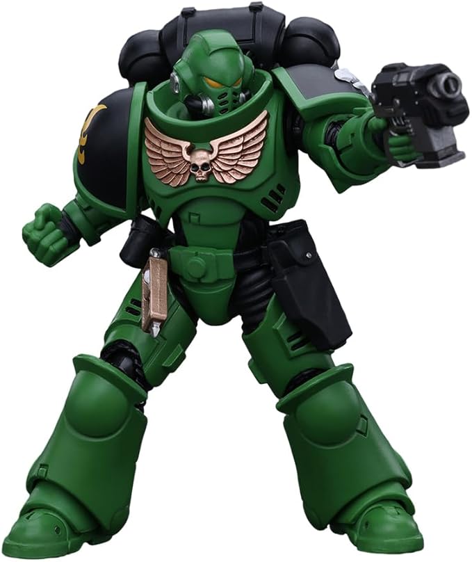 JOYTOY Action Figure 1/18 Warhammer 40,000 Salamanders Intercessors Brother Haecule Collection Model Birthday Gifts 4.8 Inches