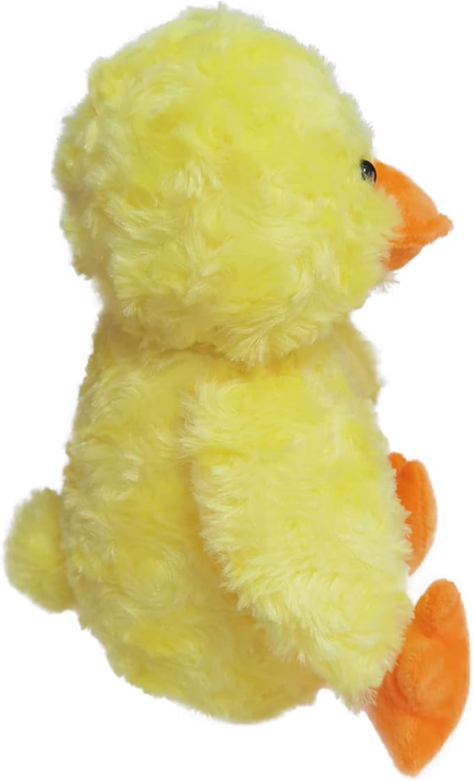 Rose Duck Plush Stuffed Animal, Cute Furry Yellow Duck Toy, Soft Cuddly Plushie Hugger Toy for Boys Girls, Gifts for Kids or Girlfriend, 9 Inches