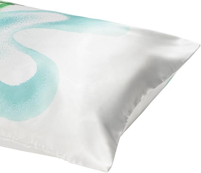 Jay Franco Disney Pixar Inside Out Disgust Satin Pillowcase - Standard Size 20x30 Inch Silky Soft White Premium Pillow Cover