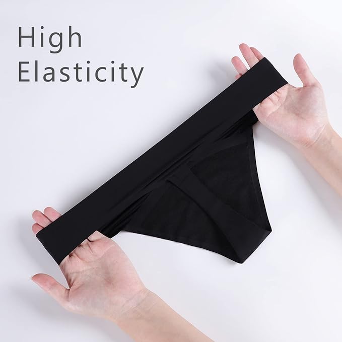 SHARICCA Women Postpartum Period Thongs 4 Layers Leakproof Underwear Panties for teen ladies Multipack