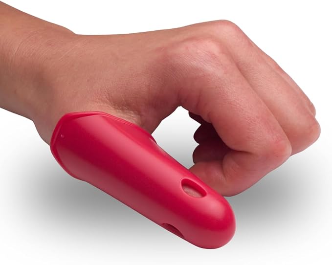 Thumbsavers Massage Tool for Deep Tissue and Trigger Point Massage – Thumb and Joint Support for Massage Therapists, Chiropractors and Physical Therapists – Hand Protection Aid (Small, Red)