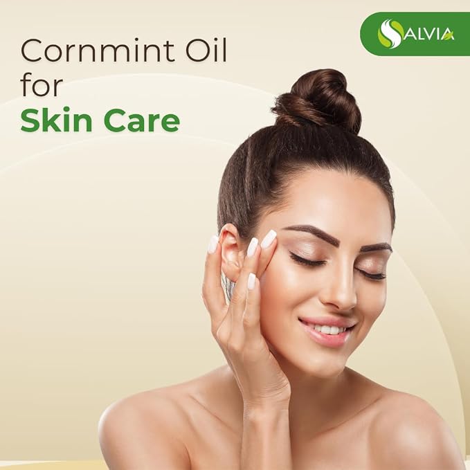 Salvia Cornmint Oil Cosmetic Grade (250 ml / 8.45 fl oz) - Minty Aromatic Oil for Skin Hair Massage & DIY Formulations