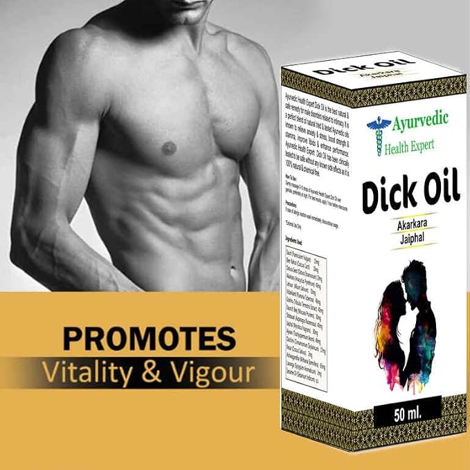 Dick Ayurvedic Sexual Oil – Herbal Aphrodisiac for Energy, Passion & Vitality – Natural Libido Enhancer Sex-Sexual Massage (Oil 50 Ml Pack of 1) 1.6oz