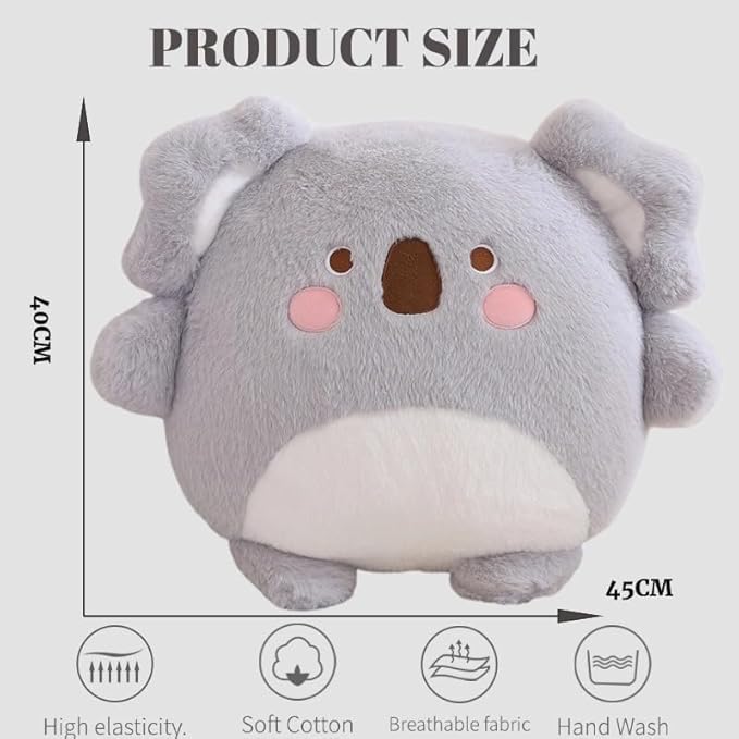 Koala Plush Pillow Cute Koala Stuffed Animal Pillow Kids' Koala Plush Toy Cuddly Animal Plush Pillow Gift for Boys Girls,Koala