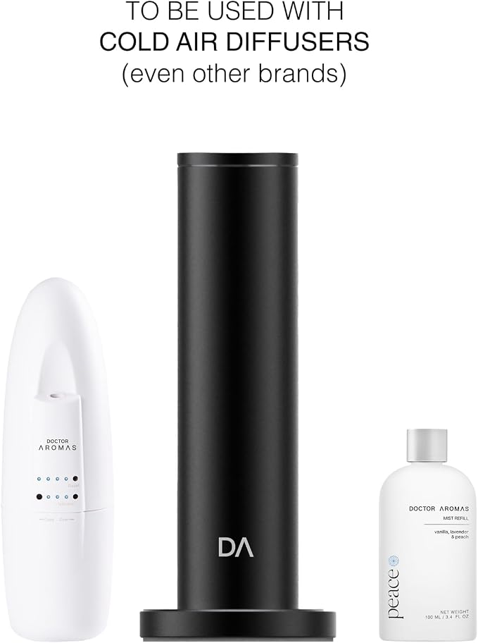 Doctor Aromas Oil Diffuser Essential Oil Blend Refill – Premium Aromatherapy & Home Fragrance, Scent of Vanilla, Lavender & Peach, 3.4 fl oz (100 ml) (Peace)