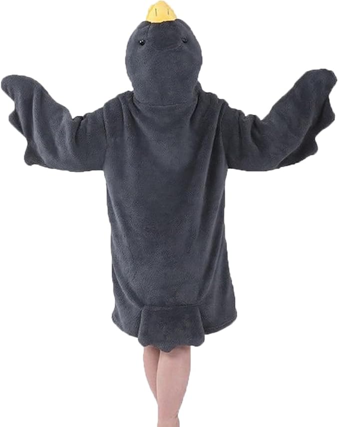 Goose Blanket Hoodie Onesie Adult & Kid,Oversized Warm Duck Wearable Hoodie Blanket with Sleeves,Cozy Sleeping Bag