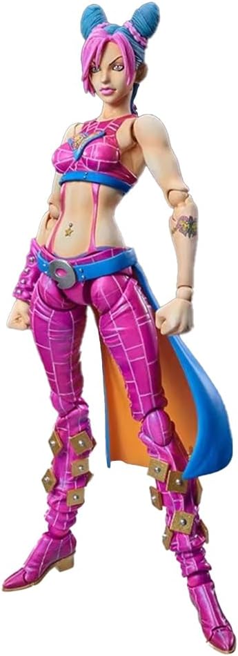 Cujoh Jolyne Figure JJBA Super Action Statue 5.9" Movable Joint Anime Figurine Cujoh Jolyne Action Figure Collections Desktop Decoration