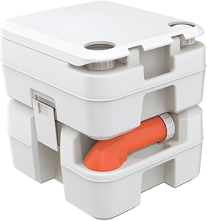 SEAFLO Portable Toilet for RV, Boat, and Camping (5.3 Gallon - Multifunctional)
