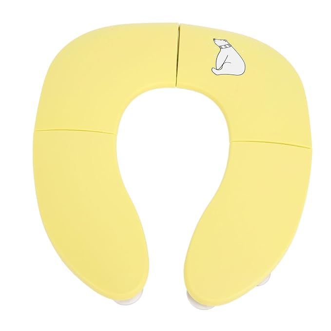 KIMISS Travel Potty for Toddler Portable Slip Suction Cup Toilet Training Folding Potty Blue RFoldable Cov Carry Our Portable You of for a Easily with Durability Experience (Yellow)
