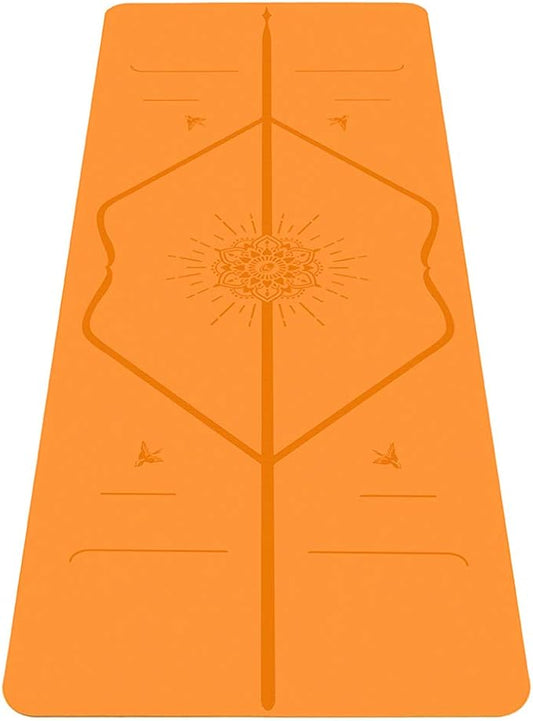 Liforme Travel Yoga mat – Patented Alignment System, Warrior-Like Grip, Non-Slip, Eco-Friendly, Ultra-Lightweight and Sweat Resistant, Made with Natural Rubber
