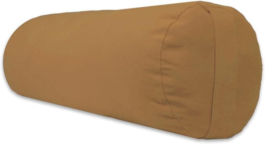 YogaAccessories Supportive Round Cotton Yoga Bolster