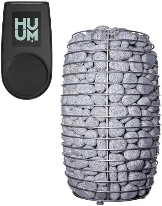 GL6 Outdoor Sauna Kit, Garden Luxury-Series Outdoor DIY Sauna Kit, Thermo-Spruce, up to 6 Persons Bundles (Sauna Heater and Sauna Stones Included) (HIVE MINI 11 WiFi - Black)