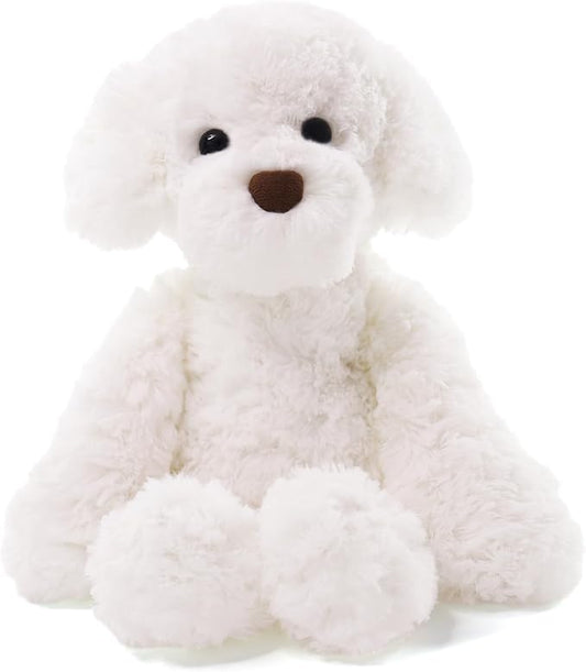 Bichon Frise Plush Puppy, Dogs Stuffed Animals, 10" Bichon Frise Stuffed Animal, Ideal Christmas Animal Gift for Toddlers, Kids & Teens, for Ages 3-14