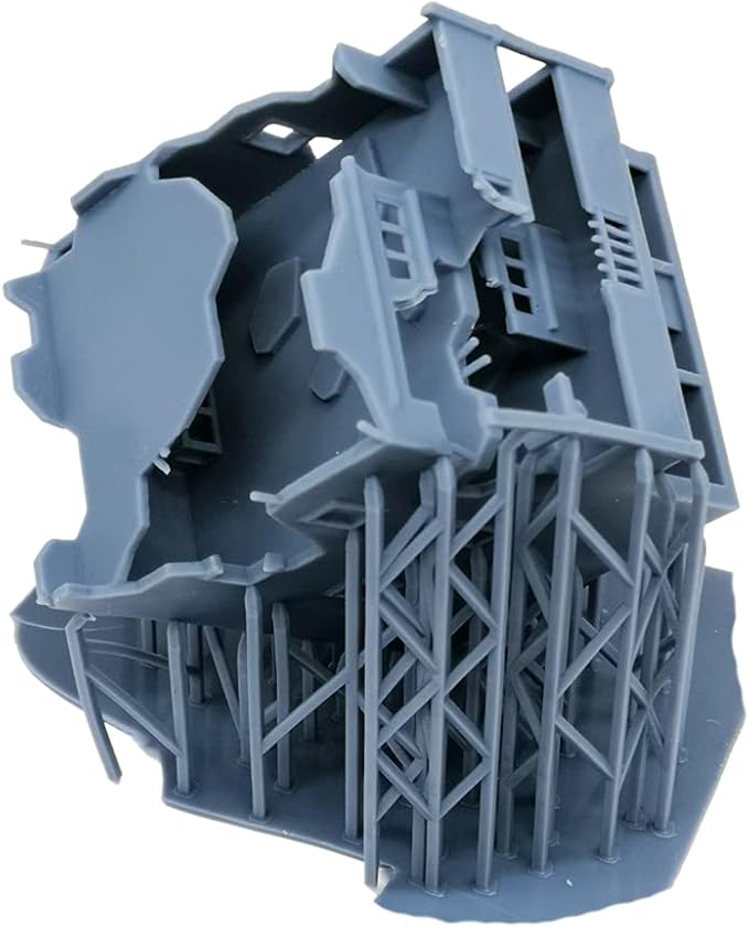 Outland Models Military Scenery Structure Destroyed City House (w Balcony) 1:144