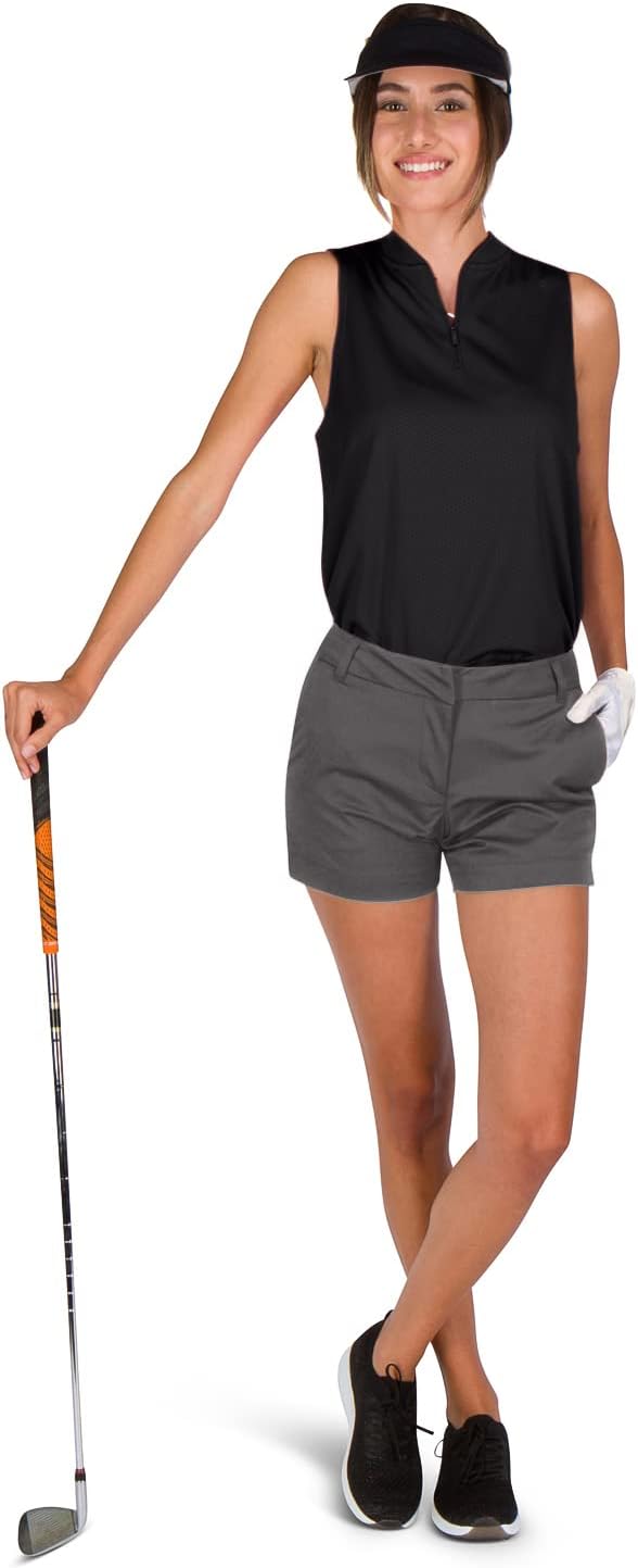 Three Sixty Six Womens Golf Shorts 4 ½ Inch Inseam - Quick Dry Active Shorts with Pockets, Athletic and Breathable