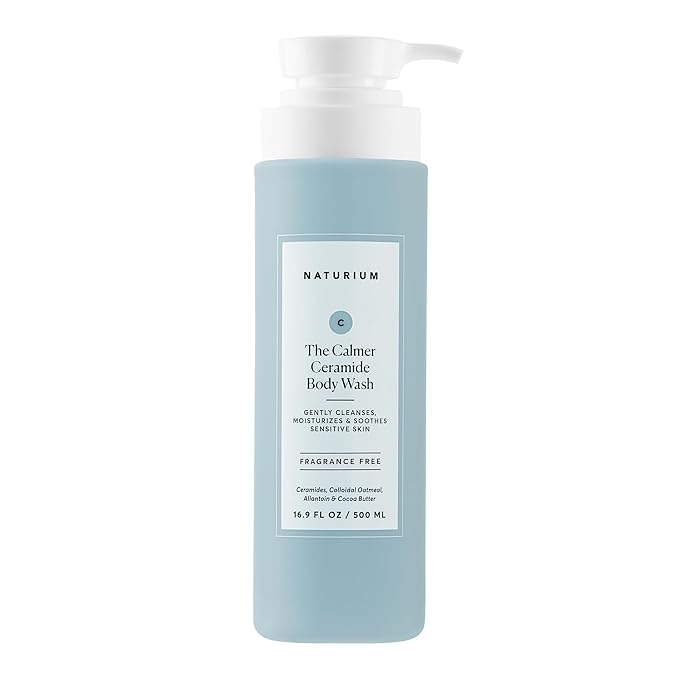 Naturium The Calmer Ceramide Body Wash, Frangrance-Free, Cleansing & Moisturizing for Dry, Sensitive Skin, Dermatologist-Tested, Paraben & Cruelty-Free, 16.9 oz