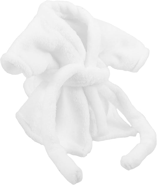 Stuffed Animal Robe Mini Bear Dolls Soft and Comfortable Bath Doll Accessories for Dollhouse Bathroom Props and Dress