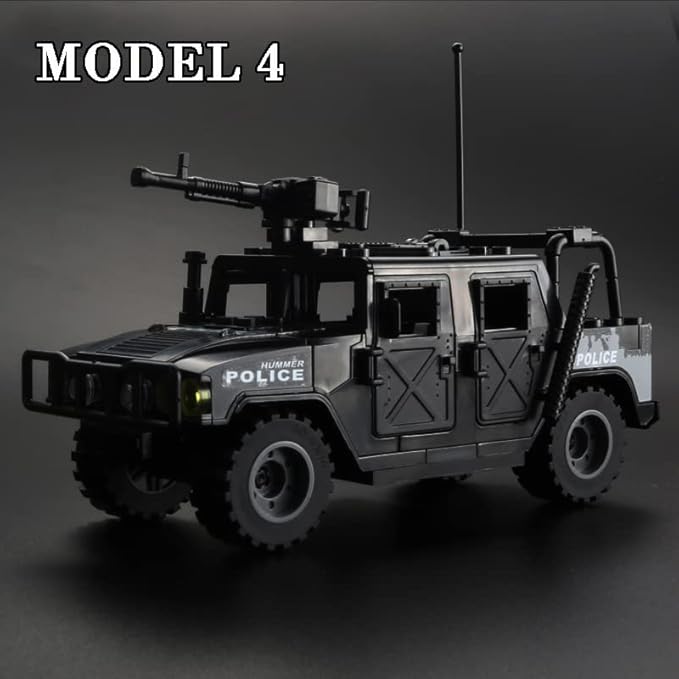 Military Vehicle Building Blocks Playsets - 4 in 1 Army Truck Kit, Car Toys for Kids, Vehicles for Boys