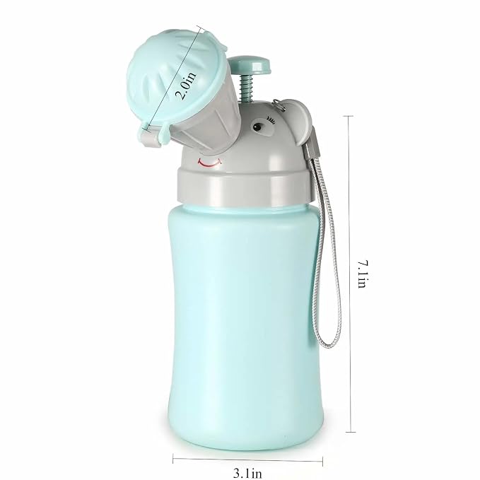 Portable Toddler Urinal for Boys 10oz-Travel Potty with Leak-Proof Design for Car, Road Trip, Camping & Emergency | Easy to Clean Pee Bottle for Kids, Little Boys Potty Training Urinal