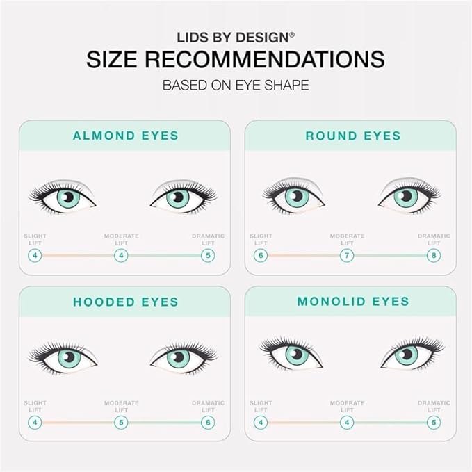 Contours Rx Lids by Design – N°5 Transparent Instant Eyelid Lift Strips for Casual Mild to Moderate Hooded Lids – Medical-Grade, Anti-Aging Eyelid Tape – 80 Count
