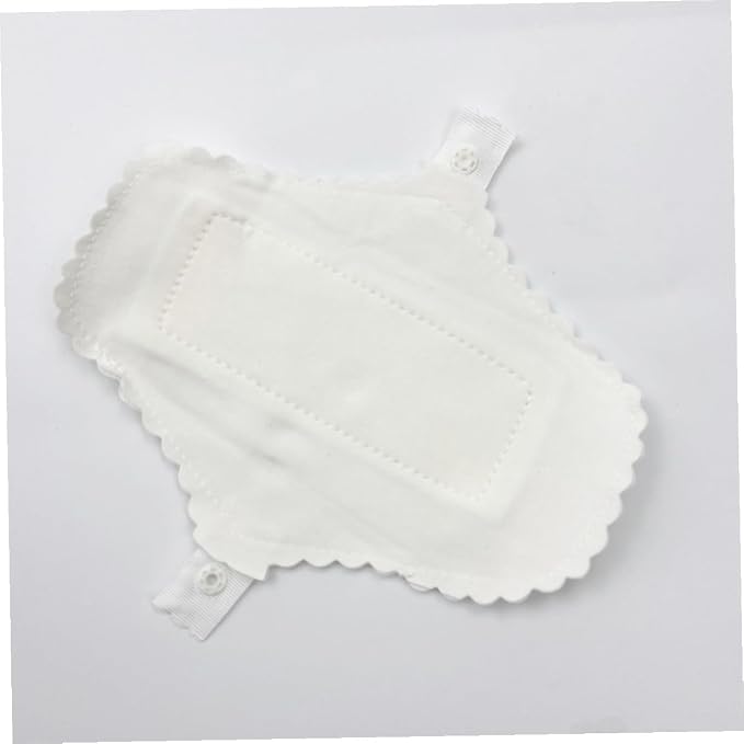 Mipcase 3pcs Cloth Sanitary Pads Washable Reusable Panty Liners with Button Fixing Soft Underpants Lining for Women Travel Daily Use