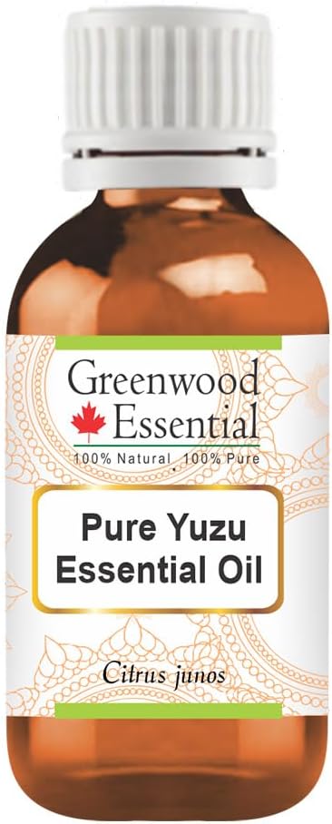 Greenwood Essential Yuzu Oil (Citrus Junos) | Cold Pressed | Natural | Undiluted | for Diluting Essential Oils | for Skin & Massage | Men & Women | 30ml (1 oz)