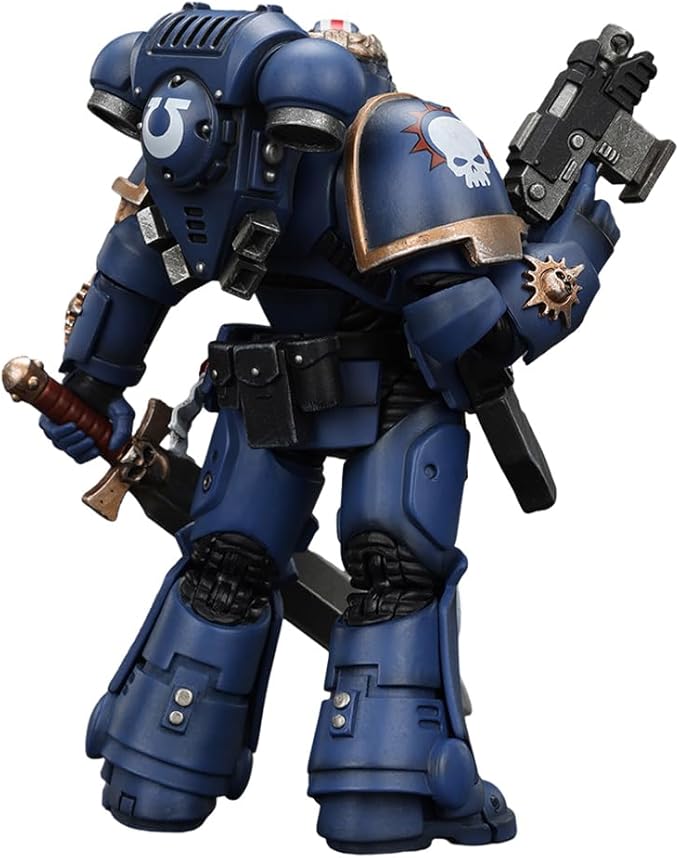 JOYTOY 1/18 Action Figure Warhammer 40,000 Ultramarines Primaris Lieutenant Argaranthe Collection Model Birthday Gifts New Version