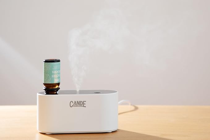 CE CRAFT Waterless Travel Diffuser Gift Set - Rechargeable Diffuser for Aromatherapy - Includes 3 Fragrance Oils - Fragrance Dispenser for Office and Home - Masculine, White Scents